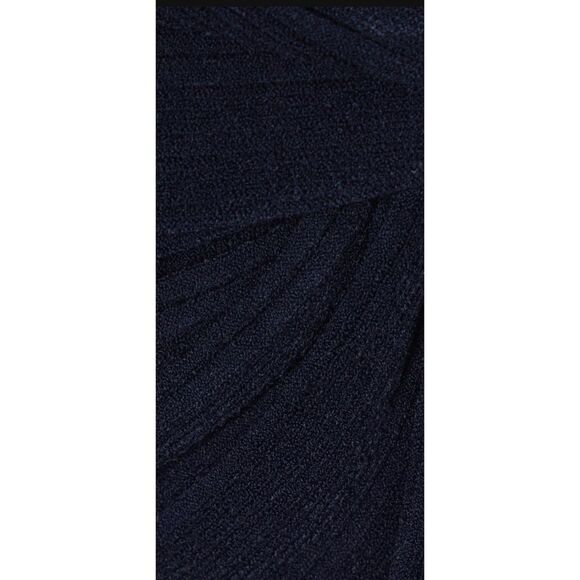 Frame Twist-Front Ribbed Stretch-Knit Midi Dress in Navy NWOT Size Small - Picture 4 of 10